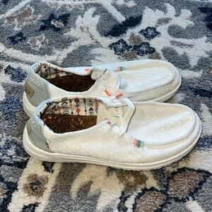 Exclusive buckle hey dude Wendy Boho White Crochet women’s 6